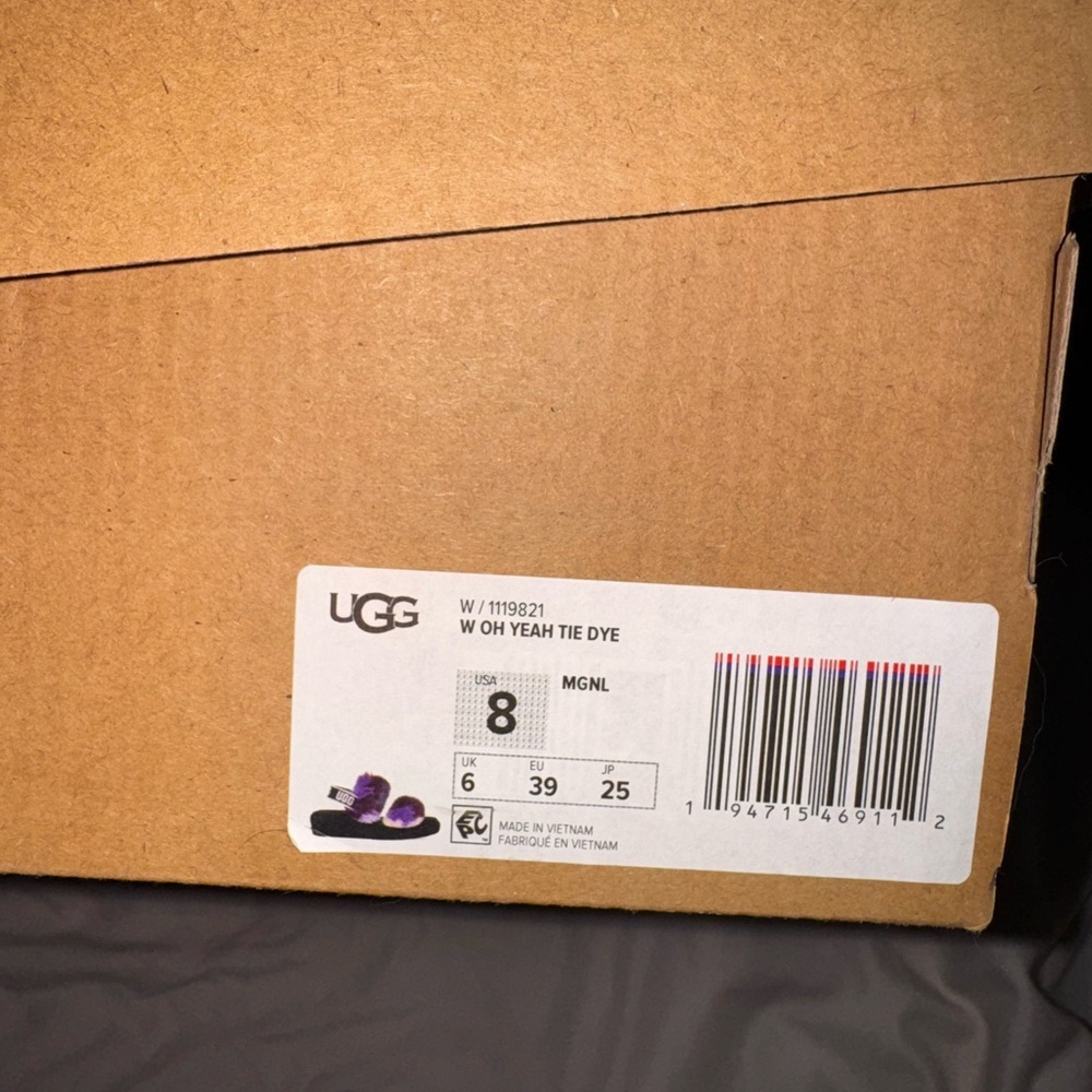 Ugg fluff yeah slippers. Like new worn 1-2Xs. Size 8 - Picture 4 of 4
